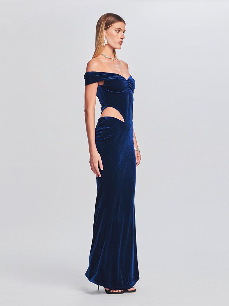 Lara Glitter Stylish Velvet Mermaid Dress