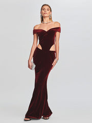 Lara Glitter Stylish Velvet Mermaid Dress
