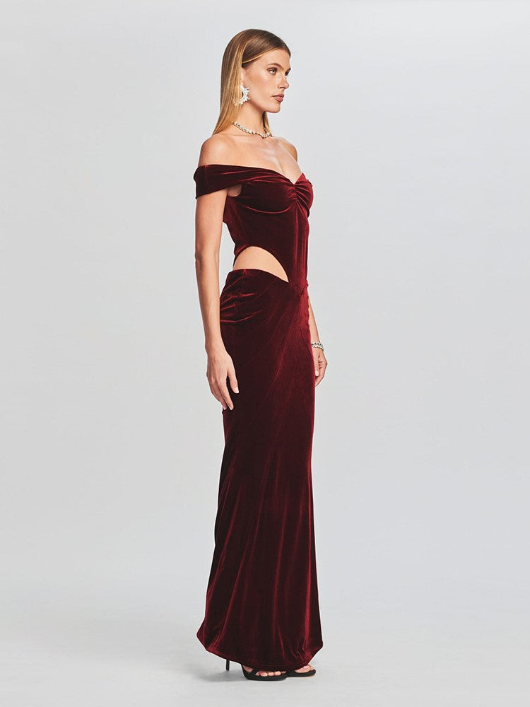 Lara Glitter Stylish Velvet Mermaid Dress