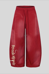 Vintage Script Barrel Leg Sweatpants