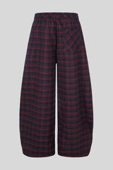 Plaid Baggy Barrel Leg Streetwear Pants