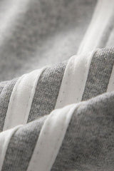 Stripe Embroidered Double Waist Sweatpants