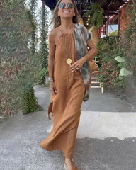 JENNIFER - LONG DRESS IN LINEN BLEND
