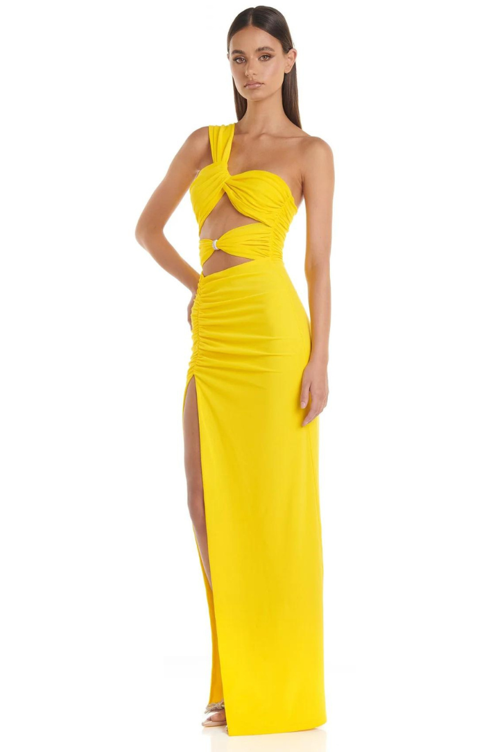 One Shoulder Maxi Dress