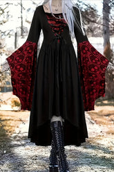 Punk Fitted Halloween Gothic Dress