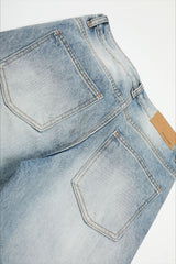 Distressed Ripped Micro Flare Jeans