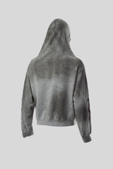 Masked Hood Washed Full Zip Hoodie