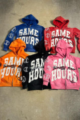 Same Hours Varsity Full Zip Hoodie