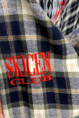 Checkerboard Photo Script Plaid Long Sleeve Shirt