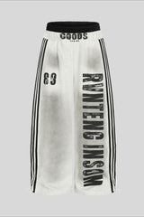 Tie Dye Typography Wide Leg Sweatpants