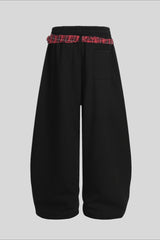 Paneled Utility Wide Leg Sweatpants
