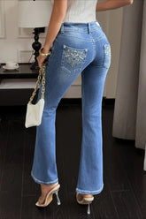 High Waist Skinny Flare Jeans