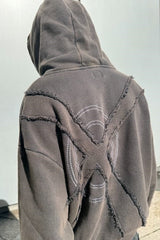 Exposed Seam Star Pullover Hoodie