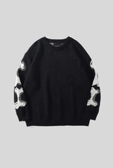 Skeleton Ribcage Jacquard Oversized Sweater