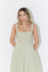 Yade | High-Waisted Midi Dress