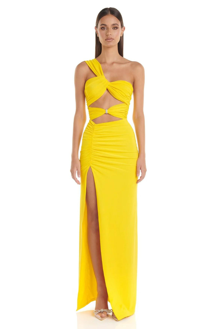 One Shoulder Maxi Dress