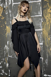 Strappy Bardot Gothic Dress