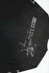 Distressed Number Graphic Long Sleeve T-Shirt
