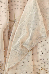 Embellished Sheer Solid Maxi Dress