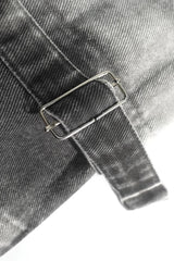 Mud Washed Cargo Wide Leg Denim Jeans