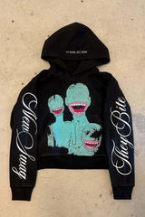 Alien Character Graphic Pullover Hoodie