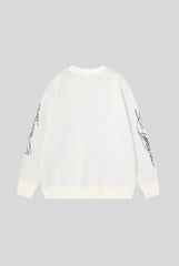 Cross Typography Jacquard Relaxed Sweater