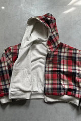 Reversible Plaid Full Zip Hoodie