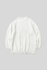 Graffiti Typography Distressed Sweater
