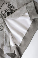 Fleece Fur Hood Gothic Zip Hoodie