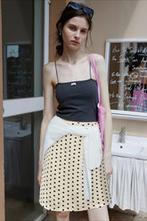 Polka Dot Slim Fit Skirt