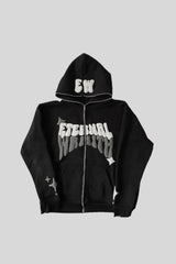 Eternal Puff Typography Full Zip Hoodie