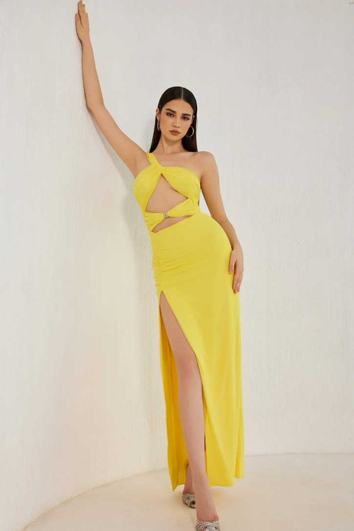 One Shoulder Maxi Dress