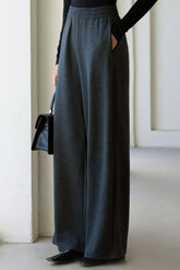 Antibacterial Fleece High Waist Knit Pants