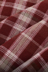 Plaid Hooded Full Zip Relaxed Shirt