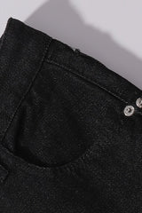 Red Dragon Embroidered Wide Leg Jeans