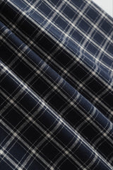 Plaid Button Front Straight Leg Pants