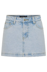 All Your Problems Denim Skort Glacier Blue
