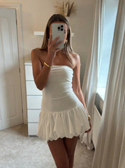 Bubble Hem Short Dress