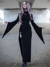 Moon Hollow Out Flare Sleeve Maxi Dress