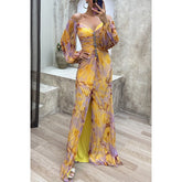 Party Pleated Long Sleeve Dress Loose Casual Dress
