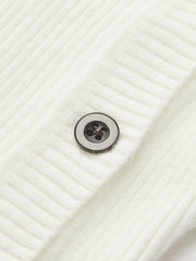 Plain Asymmetrical Breasted Sweater Sweaters
