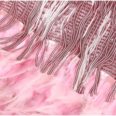 JOYCEL - MODERN FEATHERED PARTY DRESS