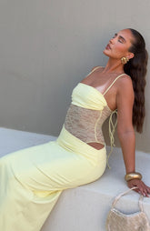 Compliment Me Maxi Dress Lemon