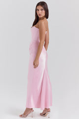 Hera - Elegant Retro Solid Color Strapless Party Dress