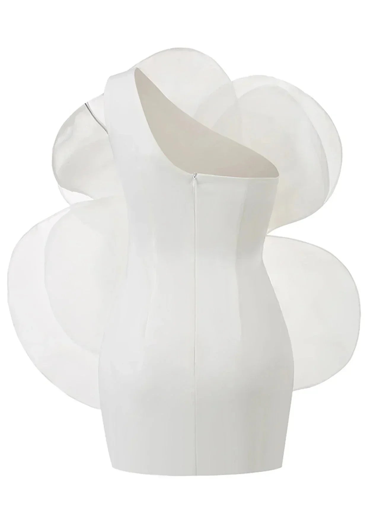Flower Shoulder Short Dress