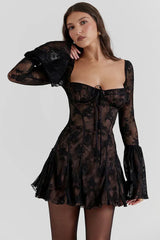 Long Lace Short Dress