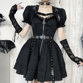 Elegant Slim Fit Waistcoat Top Dark Punk Heavy Metal