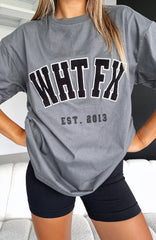 Give It Away Oversized Tee Charcoal