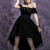 Mesh Tailcoat Midi Dress