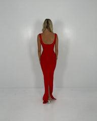 Herve Leger Round Neck Gown